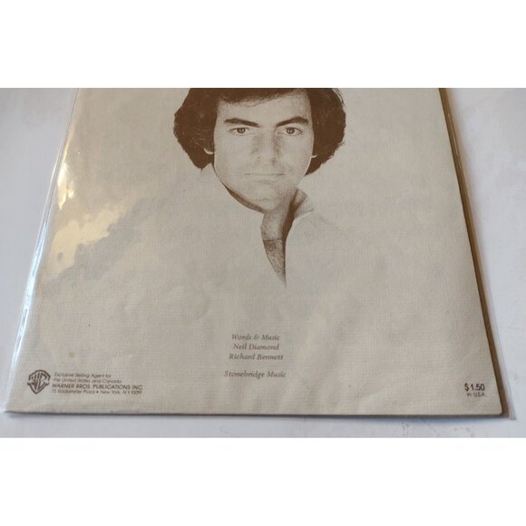 Neil Diamond Forever in Blue Jeans 1978 Pop Piano Vocal Guitar Sheet - Picture 2 of 3